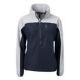 thumbnail image 2 of Women's Cutter & Buck  Navy Seattle Mariners Charter Eco Recycled Half-Zip Anorak Jacket, 2 of 3