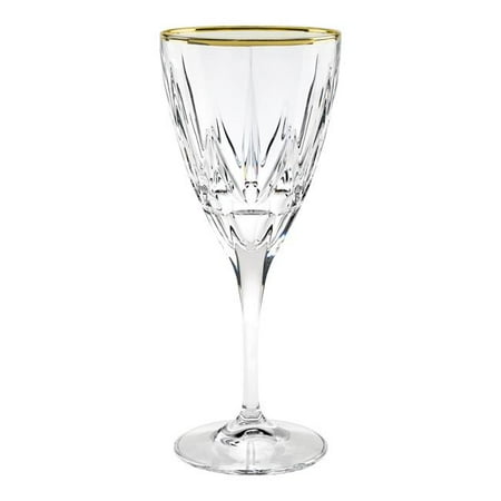 Goblet Gold Trim - Lorenzo Import 262300-GD Chic Red Wine Goblets with 24K Gold Trim - Set of 6