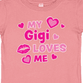 thumbnail image 4 of Inktastic Valentine's Day My Gigi Loves Me Hearts and Lips Boys or Girls Baby T-Shirt, 4 of 5