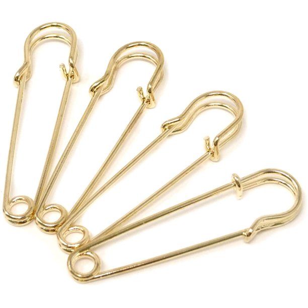 Large gold clearance safety pins