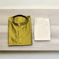 thumbnail image 4 of Mens Traditional Green Silk Kurta Pajama, 6550, 4 of 9