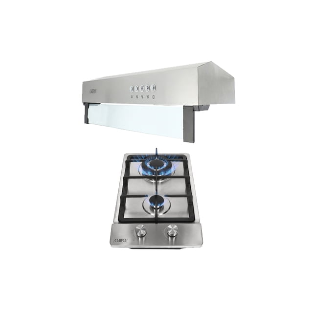 Combo DE Campana Odipo Slim 60 CM Y Parrilla Odipo Acero Inox 2 Quemadores