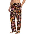 thumbnail image 3 of Kdxio 70s Groovy Hippie Retro Print Men's Sleep Pajama Pant Lounge Pants with Pockets, 3 of 8