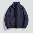 thumbnail image 3 of Men'S Lightweight Casual Spring/Autumn Camping Jacket - Solid Color, Zip-Up, Stand Collar, Durable Polyester, Ideal for Fishing & Outdoor Adventures, Camping Jacket, 3 of 5