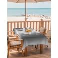 thumbnail image 2 of Outdoor Tablecloth with Umbrella Hole for Patio/Picnic/Party/Camping, Grey White Ombre Waterproof Table Cloth Rectangle Table Cover Washable, Contemporary Art Abstract Aesthetics (52"x 70"), 2 of 8