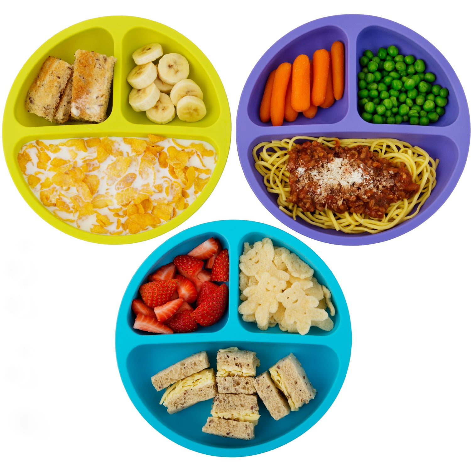 EVLA’s 9-Piece Silicone Toddler Plates and Bowls Set with Airtight Lids