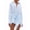 Blue, variant on Women's Long Sleeve Cover Up Ruched Flounce Swimsuit Bathing Suit Ups Shirt Dress for Beach Yellow S