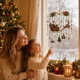 thumbnail image 4 of Christmas Wind Chimes Outdoor, 11.8" Santa Claus Sun Catcher Acrylic Window Hanging Windchimes with Crystal Drops, Festive Holiday Window Hanging Ornament Home Decor Gift, 4 of 4