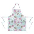 thumbnail image 2 of Pioneer Flower Floral Print Pattern Apron-Garden Aprons for Women with Pockets-Cotton Linen Waterproof Kitchen Cooking Gardening Aprons Adjustable for Kitchen,Cooking,BBQ and Salon 33x27 Inch, 2 of 7
