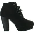 thumbnail image 2 of BELLA MARIE GOLDIE-11 Women's Fashion High Chunky Heel Platform Lace Up Booties, 2 of 4