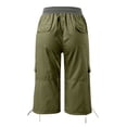 thumbnail image 6 of TYGHBN Summer Women Pocket Trousers Outdoor Casual Sports Cropped Pants Overalls Thin Loose Cargo Shorts Athletic Maternity Casual Pant Suits for Women Women Casual Pants Size 14 Business Casual, 6 of 6