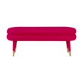 thumbnail image 3 of TOV Furniture Betty 19"H Transitional Velvet and Stainless Steel Bench in Pink, 3 of 5