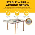 thumbnail image 4 of Spring Table Cloths for 4 Foot Rectangle Tables, Farmhouse Retro Truck Botanical Rose Butterfly Patio Waterproof Elastic Fitted Tablecloths, Washable Rectangular Table Cover for Camping, 4 of 8