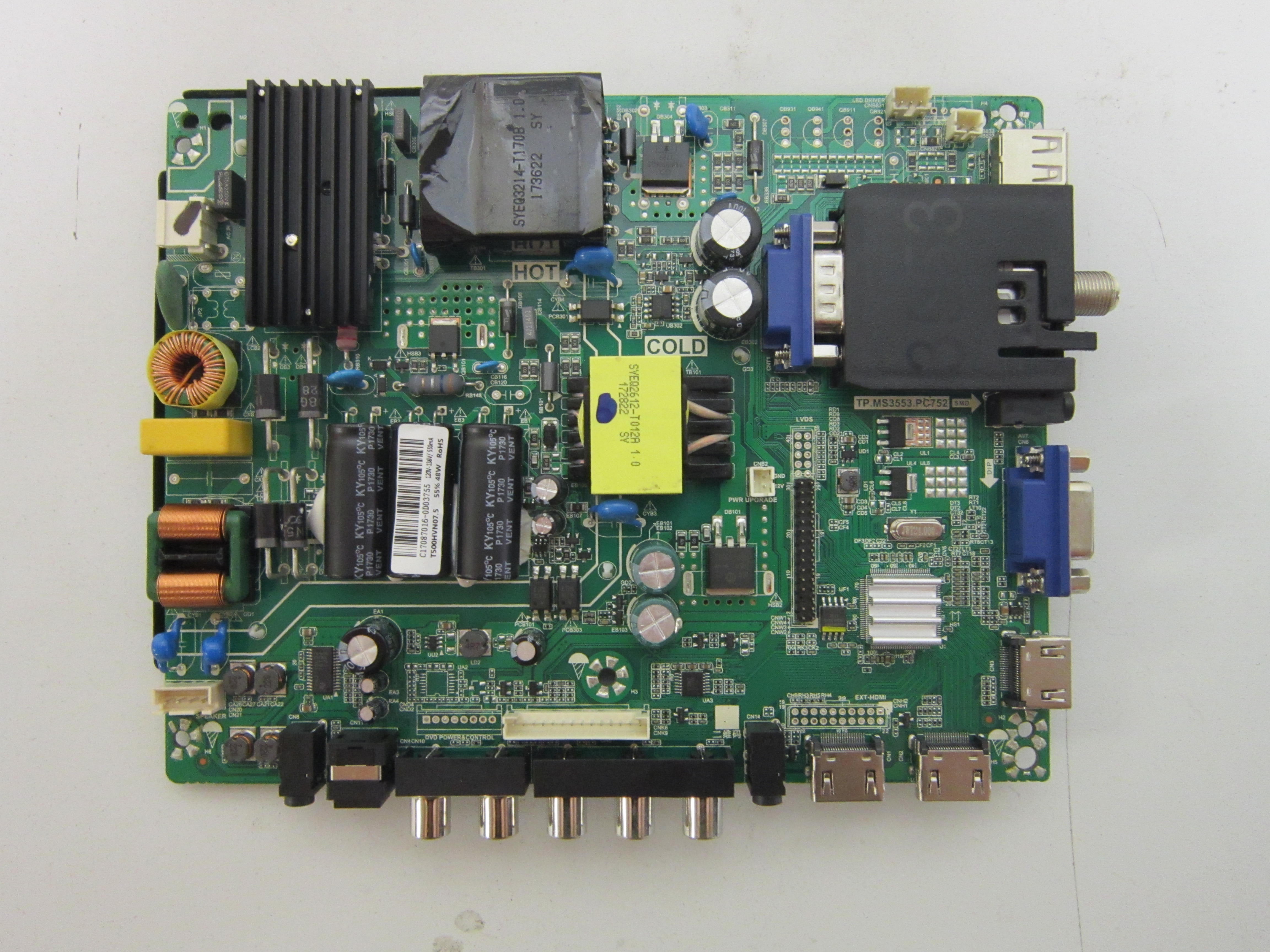 Sceptre X505BVFSR H50 Main Board (TP.MS3553.PB753) DFTV53GA Walmart