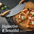thumbnail image 4 of Classic Cuisine 17” Stainless Steel Pizza Cutter Rocker Blade with Olivewood Handles, 4 of 6