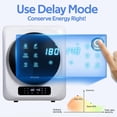 thumbnail image 4 of Royalcraft Portable Dryer for Apartment,Front Load 120 V Electric RV with Smart Moisture Sensor,LCD Control Panel Tumble Clothes Machine Stainless Steel Drum Apartment,Dorm & Home,8.8 lbs,White 850W, 4 of 8