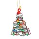 thumbnail image 1 of Ruifaya Adorno colgante para árbol de Navidad con forma de estantería de libros, adorno decorativo para lectura, 1 of 7