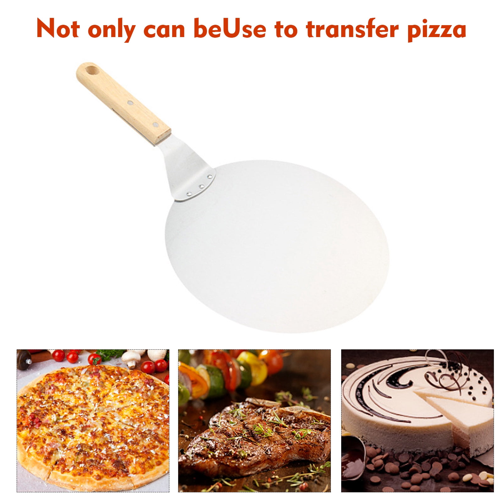 Pelle à Pizza Inox 10 Pouces (25,4 Cm) - Acier Inoxydable 304, Manche Ergonomique - Pour Four, Barbecue, Pâtisserie