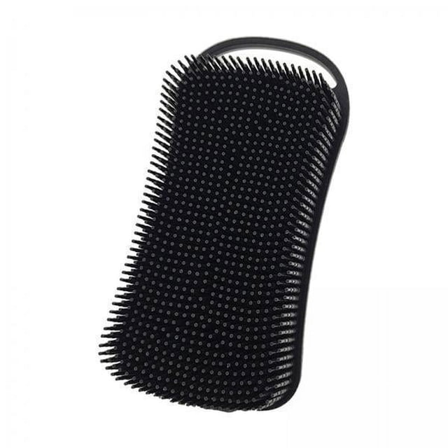 2xSilicone Body Scrubber Exfoliante Suave Para La Piel Ducha Cuidado De La Piel Negro