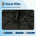 thumbnail image 4 of Emorefun Cantilever Umbrella, 10ft Heavy Duty Patio Umbrella with Easy Lift & Tilt Adjustment, Large Outdoor Umbrella for Deck Pool Garden Backyard, Gray, 4 of 8
