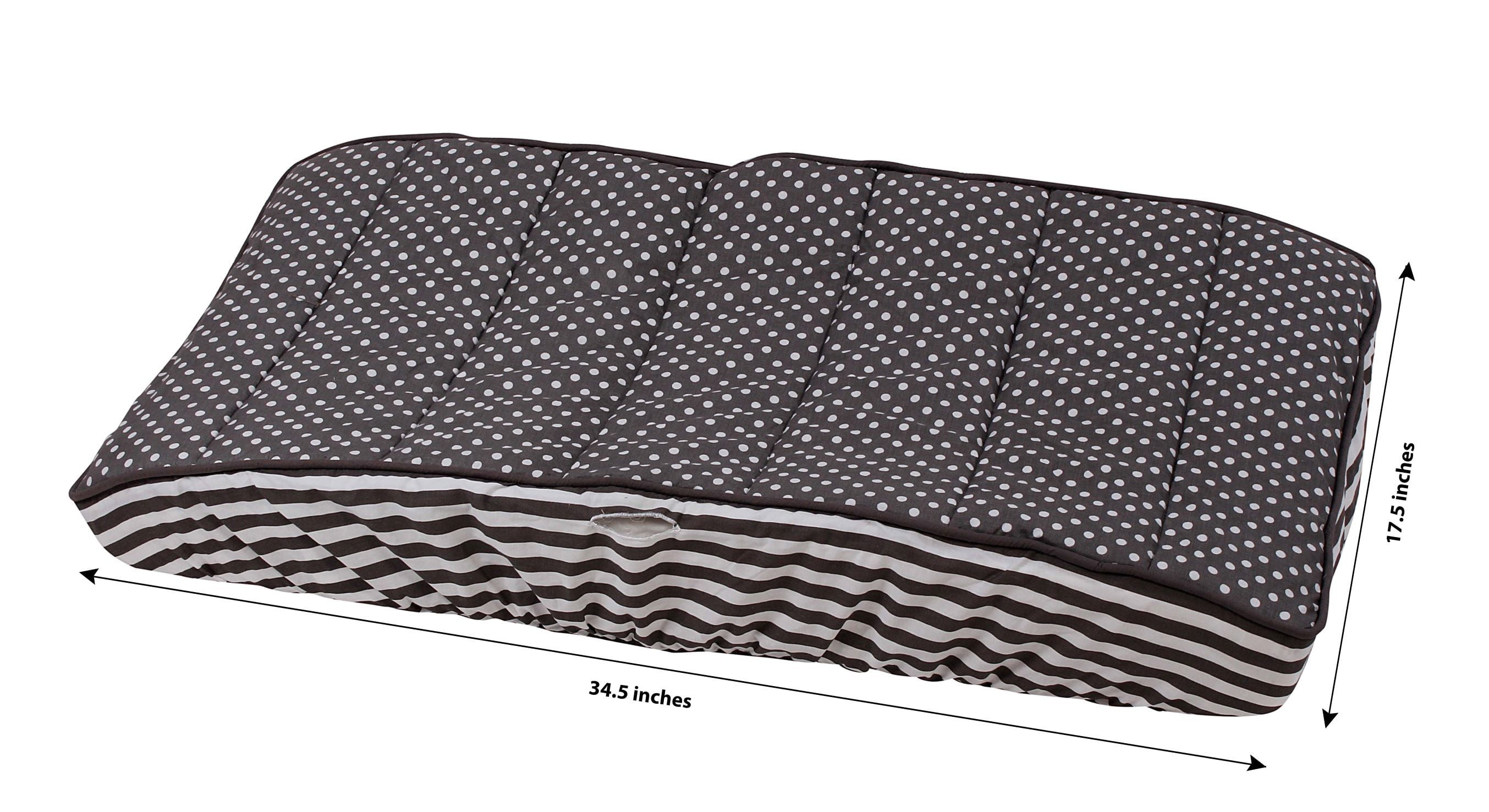Quilted Changing Pad Cover, Elephants White/Grey
