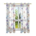 thumbnail image 7 of Yayeee Window Curtains Set of 2 for Living Room Light Filtering 63"x42", Purple Flower Pattern, 7 of 7