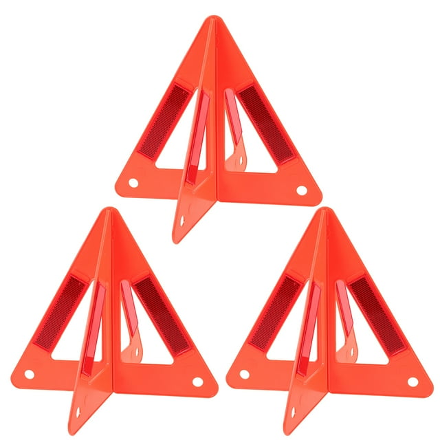 AURARMLET 3Pcs Reflective Emergency Reflective Triangles for Vehicles 10.1*10.1*8.9in