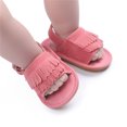 thumbnail image 2 of Aayomet Boys Girls Open Toe Tassels Shoes First Walkers Shoes Summer Toddler Flat Sandals Boys Beach Sandals,Hot Pink 4, 2 of 5