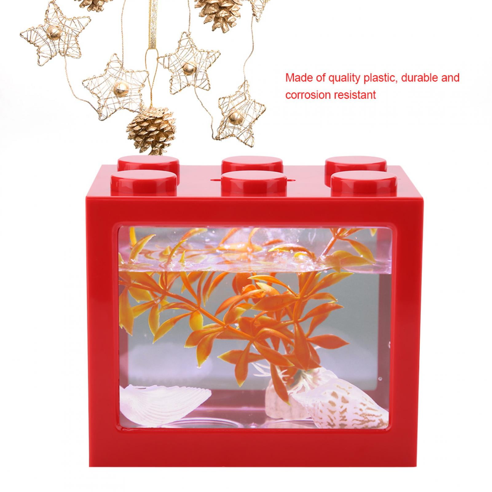 Kinematica sneeuwman ~ kant LYUMO Decorative Mini Aquarium USB LED Light Lamp Fish Tank Box Office Tea  Table Decor, Mini LED Fish Tank, Small Fish Tank - Walmart.com