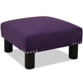 thumbnail image 1 of Jennifer Taylor Accueil Jules Carré Accent Pouf Pouf Violet, 1 of 9