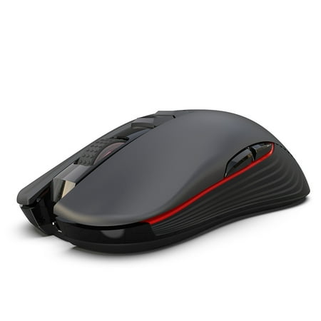 HXSJ T30 Optical Wireless Mouse Rechargeable Silent Gaming Mouse 3600DPI Ergonomic Mice LED Backlit for PC (Best Computer Mouse Uk)