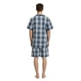 thumbnail image 6 of GLOBAL Men’s Cotton Short Sleeve and Shorts Yarn Pajama Set, Summer Soft Classic Plaid Loungewear with Pockets, Sizes L, 6 of 6