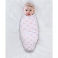 thumbnail image 2 of The Peanutshell Newborn Swaddles for Baby Girls, 3 Pack Set, Pink Floral Stars, 2 of 7