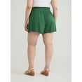 thumbnail image 3 of Terra & Sky Women’s Plus Smocked Knit Shorts, 5" Inseam, 2-Pack, Sizes 0X-5X, 3 of 7