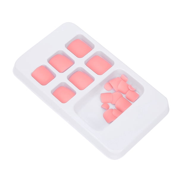 Uñas postizas lisas, 24 piezas de uñas postizas artificiales de color sólido, diseño fácil de usar