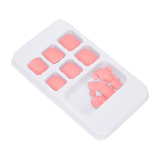 Uñas postizas lisas, 24 piezas de uñas postizas artificiales de color sólido, diseño fácil de usar