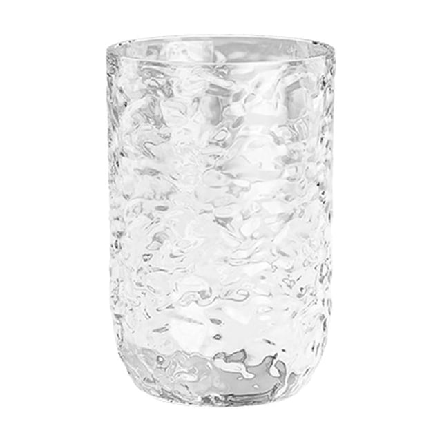 Clear Glacier Pattern Toothbrush Cup Transparent 300Ml Large Capacity Pet Material For Bathroom Couple Family Clear