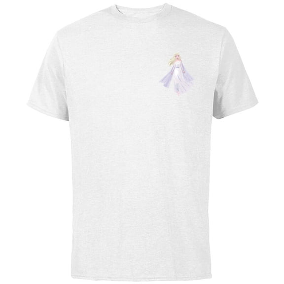 Disney Frozen Snow Queen Elsa Small Pose - Short Sleeve Cotton T-Shirt for Adults - Customized-White