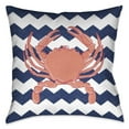thumbnail image 2 of Laural Home  Chevron Crab Indoor/Outdoor Decorative Pillow 20"X20", 2 of 2