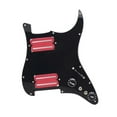 thumbnail image 3 of Pastilla de de guitarra eléctrica Humbucker, repuesto de guitarra resistente HH cargado con cableado, práctico precableado para St Negro y rosa, 3 of 8