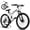 White, variant on 26 Inch Folding Mountain Bike Full Suspension, 21 Speed Foldable Mountain Bicycle with Dual Disc Brakes, High-Carbon Steel Frame MTB for Adults Men Women Outdoor Trail Commuter, White
