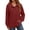 Wine #1, variant on WULMLEO Womens Waffle Knit Loose Sweatshirts Snap Henley Long Sleeve Pullover Tops Red S