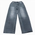 thumbnail image 5 of Cdudpw Boys Baggy Jeans for Kids Teen Casual Straight Wide Leg Cargo Loose Elastic Waist Denim Pants with Pockets Streetwear, 5 of 5