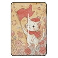 thumbnail image 2 of Cute Cat Holds Flag Flowers Bloom Picnic Blanket Waterproof Outdoor Beach Blanket Hand-held Pad Suitable for Travel, Camping, Beach, Family Gatherings, 2 of 8