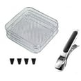 thumbnail image 2 of 3 Layer Stainless Steel Stackable Dehydrator Square Rack With 8 Silicone Feet, 2 of 9