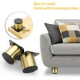 thumbnail image 2 of ABCISI 4PCS 2 Inch Stainless Steel Furniture Legs, Feet Metal Cabinet Desk Legs,Golden Round Metal Furniture Risers Coffee Table Replacement Legs Heavy Duty Sofa Legs TV Stand Legs Dresser Chair Legs, 2 of 7