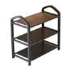 Black Three-layer Shoe Rack Indoor Economical Rental Room Small Storage Shoe Rack Free Standing Shoe Rack for Entryway Closet Doorway