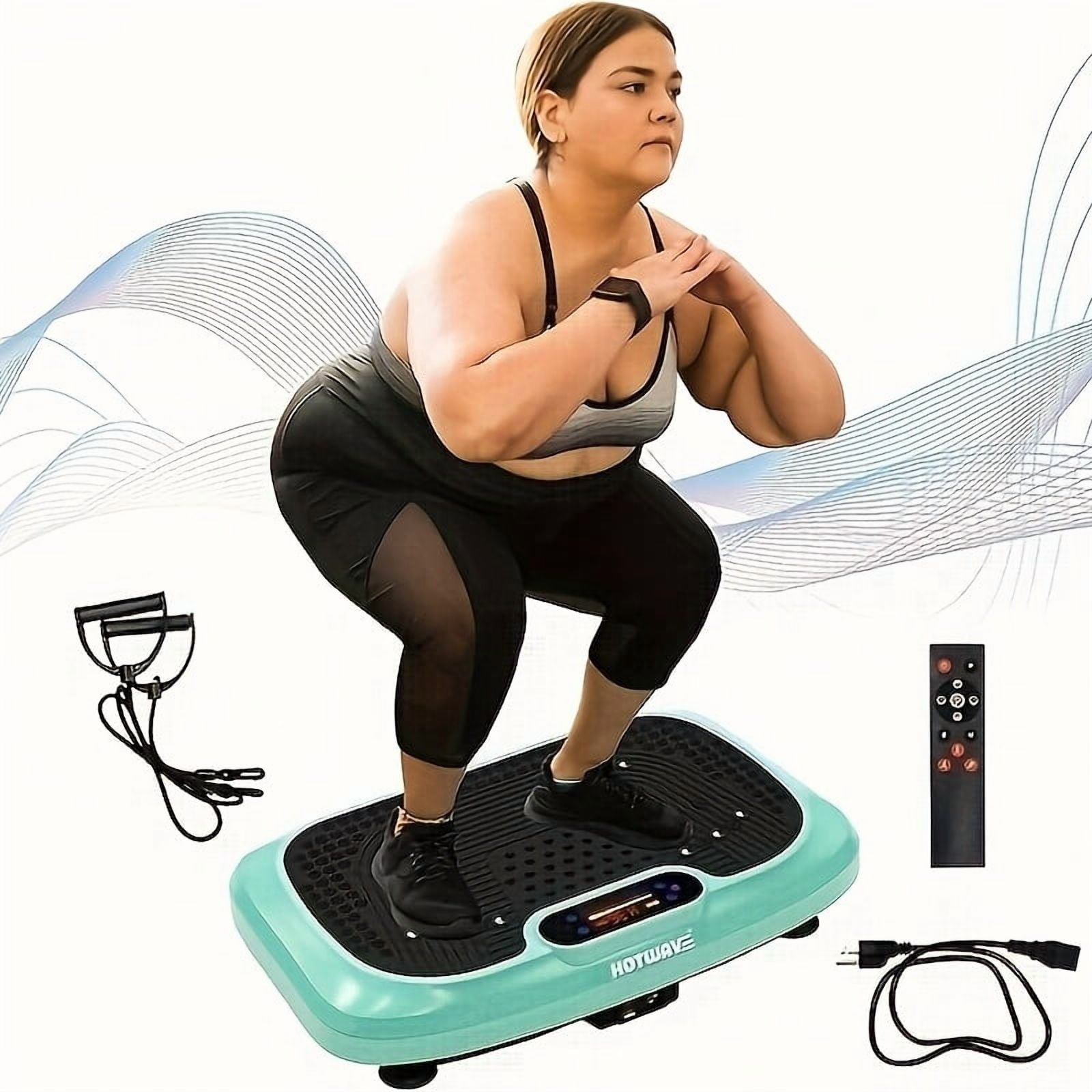 HOTWAVE Vibration Plate - 9 Modes Silent Motor 450LB Capacity, Full-Body Home Fitness Lymphatic Drainage Platform