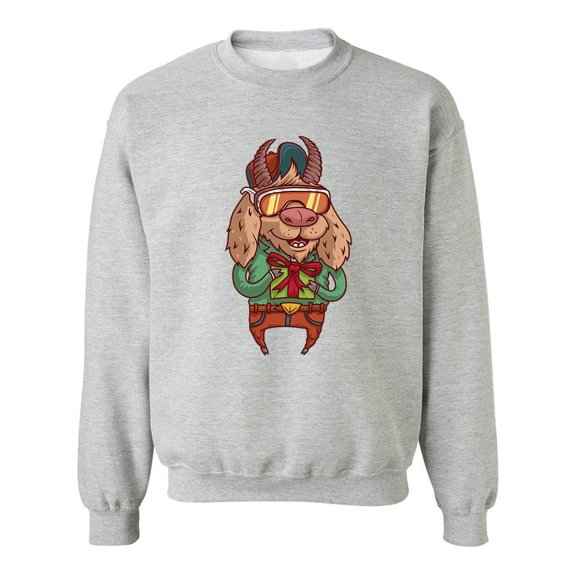 Hipster Goat With Gift Sweatshirt Men -Image by Shutterstock, Male XX-Large