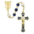 thumbnail image 1 of McVan R558HF 8 mm Blue Holy Mass Crucifix Cross Rosary Set - Blue & White, 1 of 1